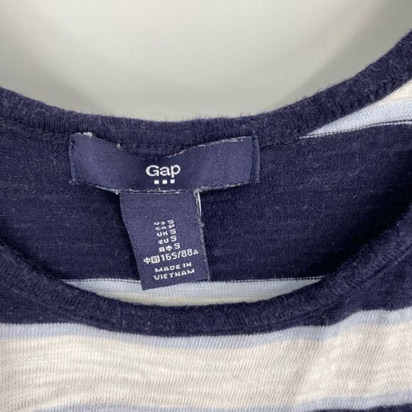 GAP Blue and White Maxi Sheath Dress Sleeveless Casual size S - Picture 3 of 4